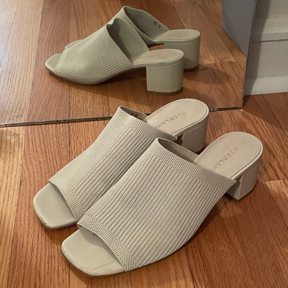 Everlane The Glove Mule in ReKnit Bone